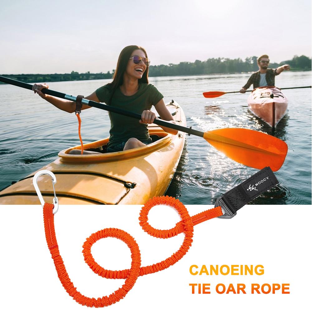 Fishing Kayak Paddle Leash - Elastyczna nylonowa smycz do wiosła kajakowego,