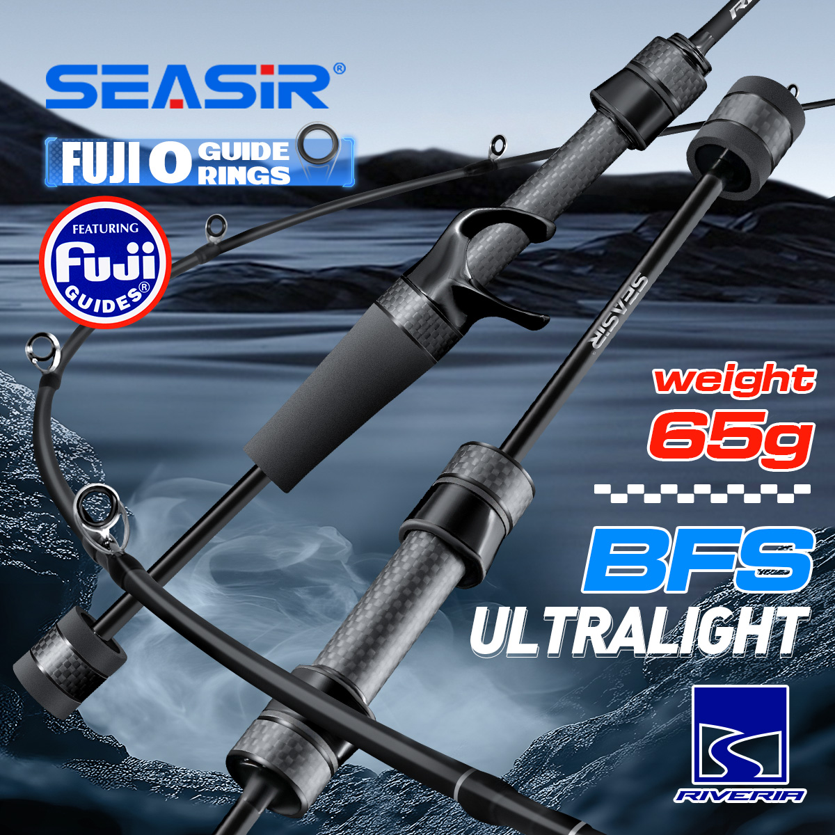 Kastking Reel Zephyr - Seasir Riveria BFS Ultralekki Wędzisko Spinningowe