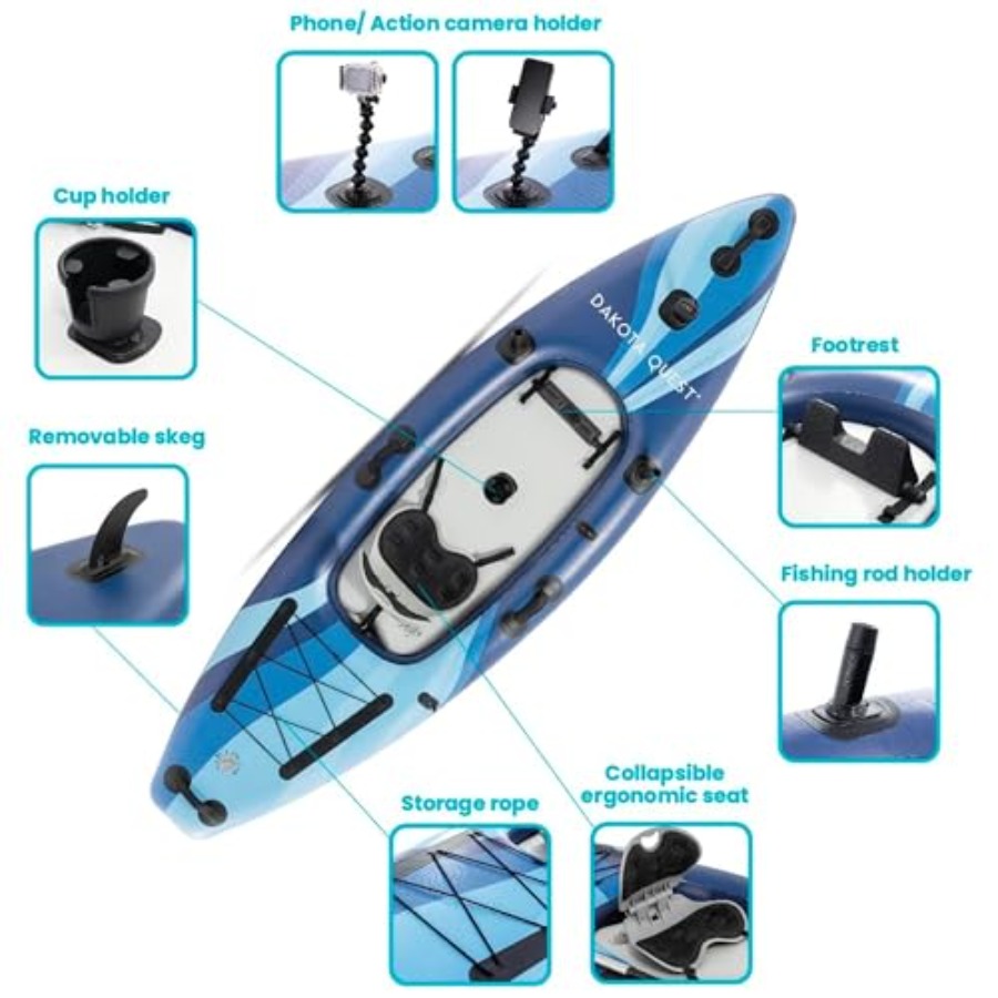 Kajak nadmuchiwany typu Sit-On – Fishing Kayak Sit On Top recenzja i cena