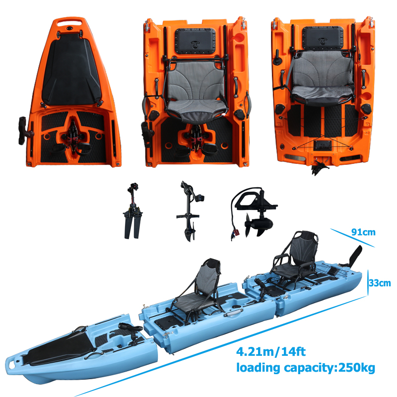 Kajak dwuosobowy rozkładany z  – Fishing Kayak Pedal Drive recenzja i cena